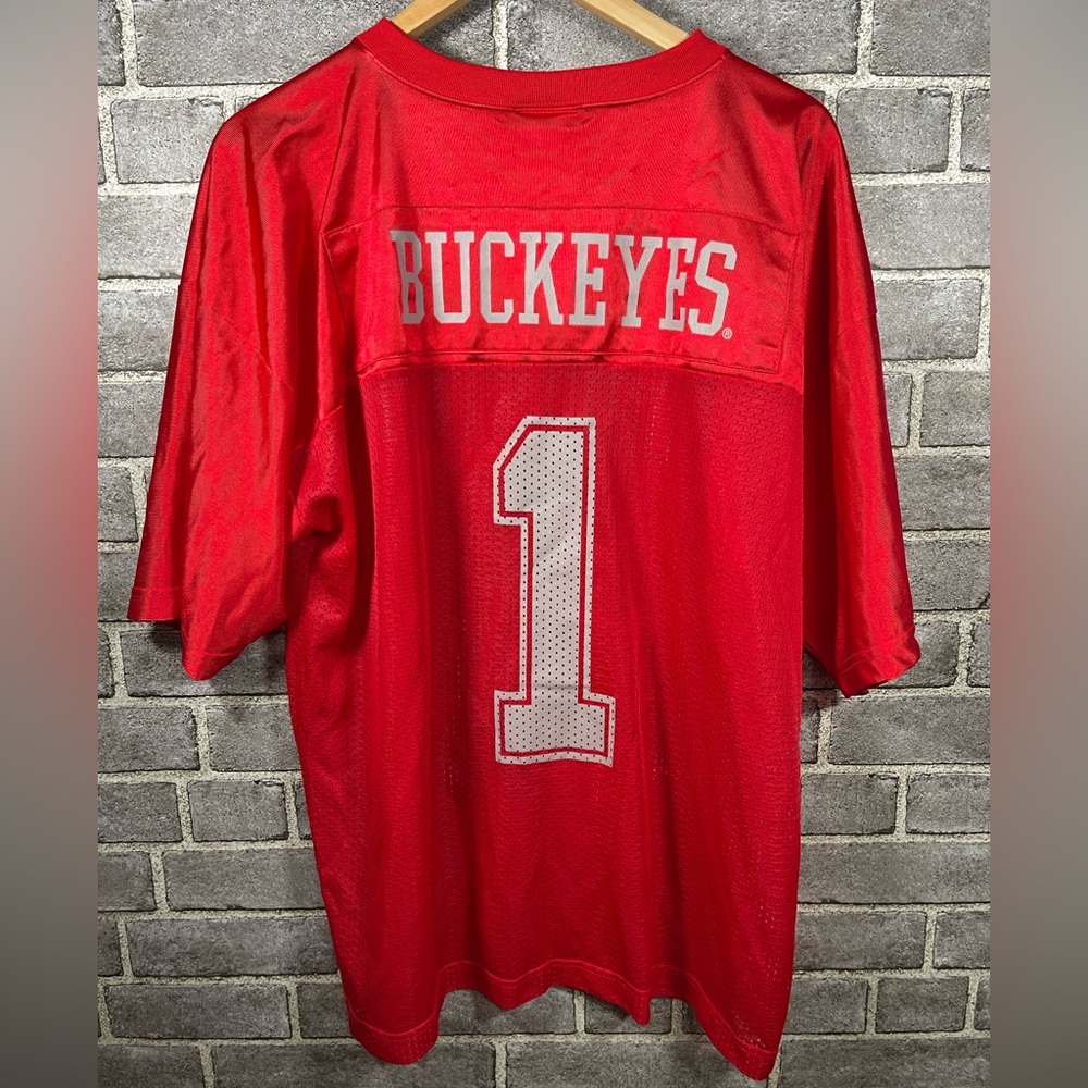 Ohio State Buckeyes #1 Football Jersey Red Mesh XL Fan Shirt - Picture 3 of 5